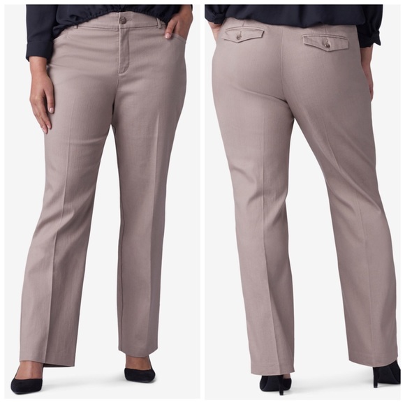 Lee Pants - 16WP 18WP Lee Platinum Label Beige Trousers Plus